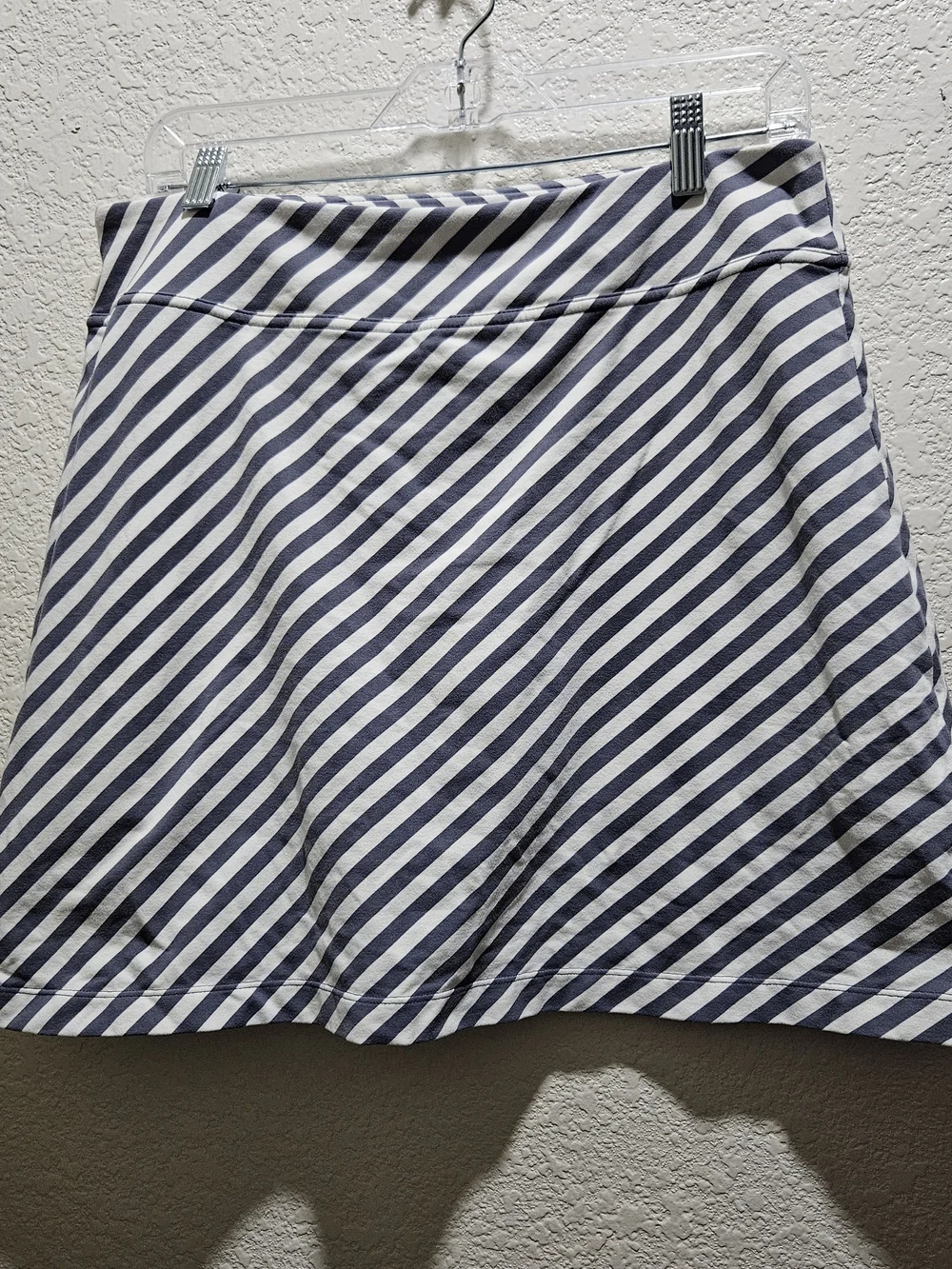 Striped Gray Athletic Skort - Women's Tennis Shorts